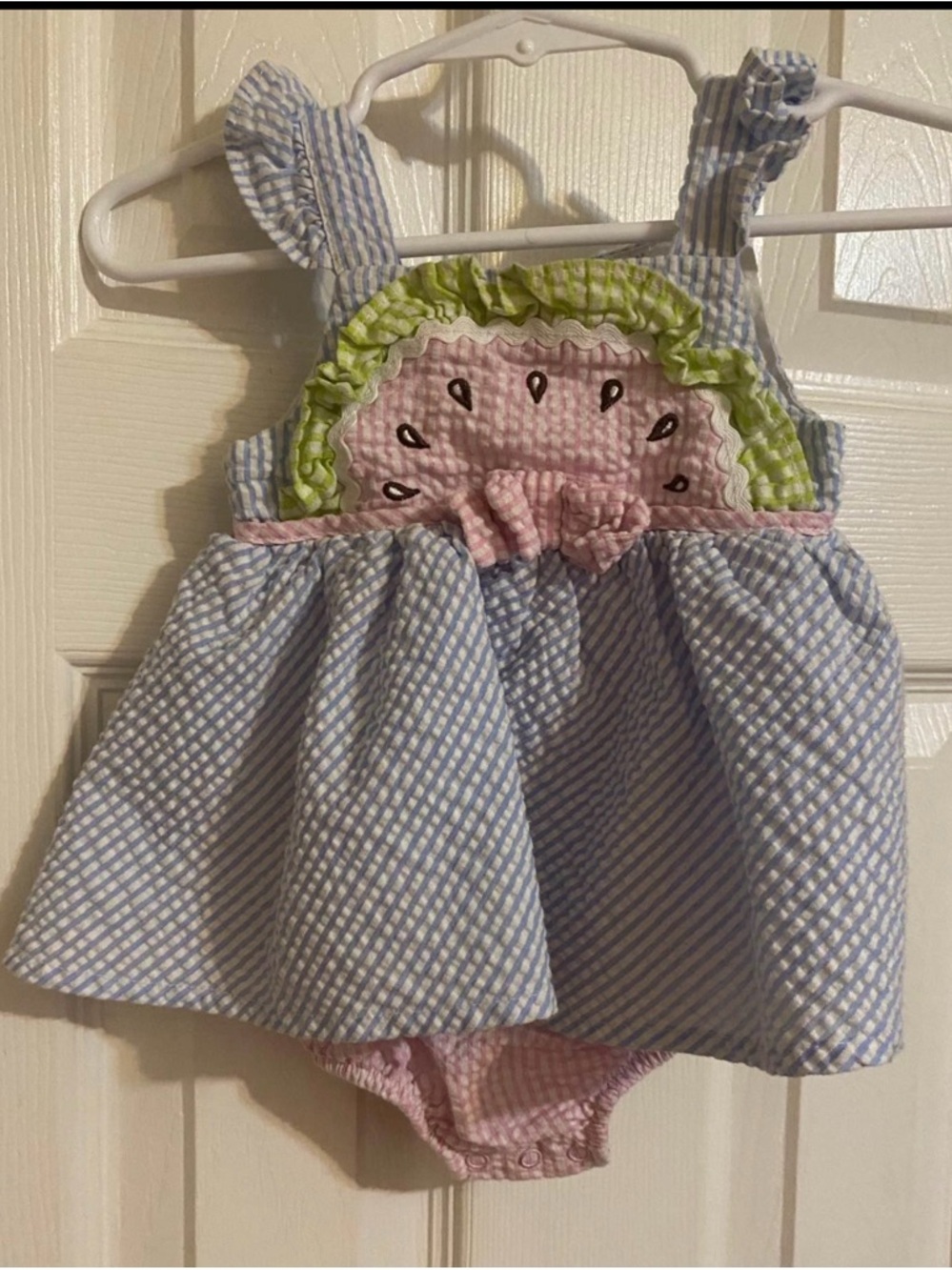 Blueberi Blvd Watermelon Bubble Romper - Picture 2 of 9